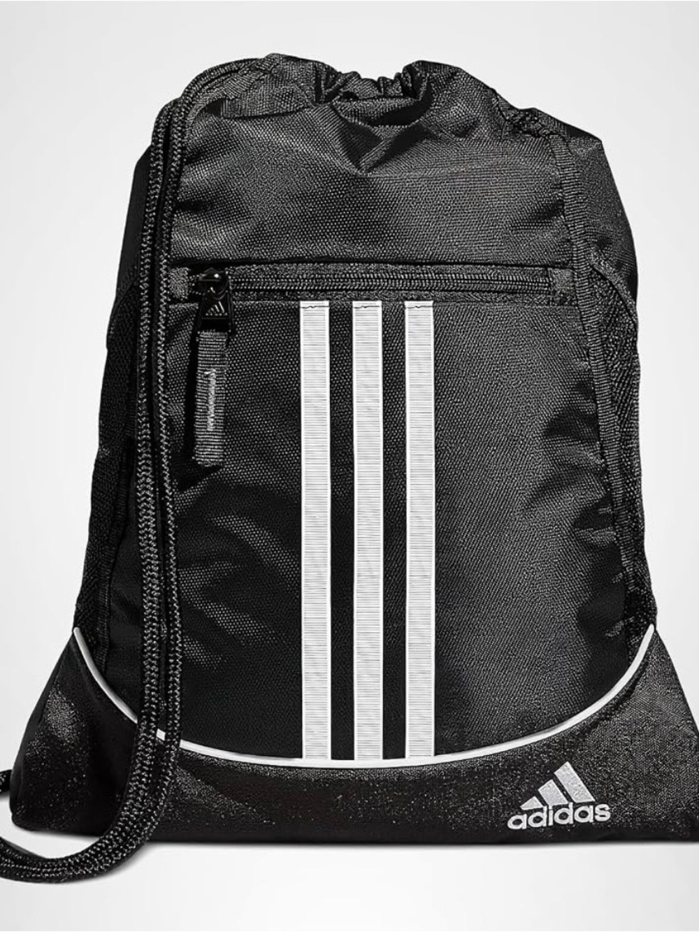 Adidas Alliance Black & White Drawstring Sackpack Backpack Gym Bag